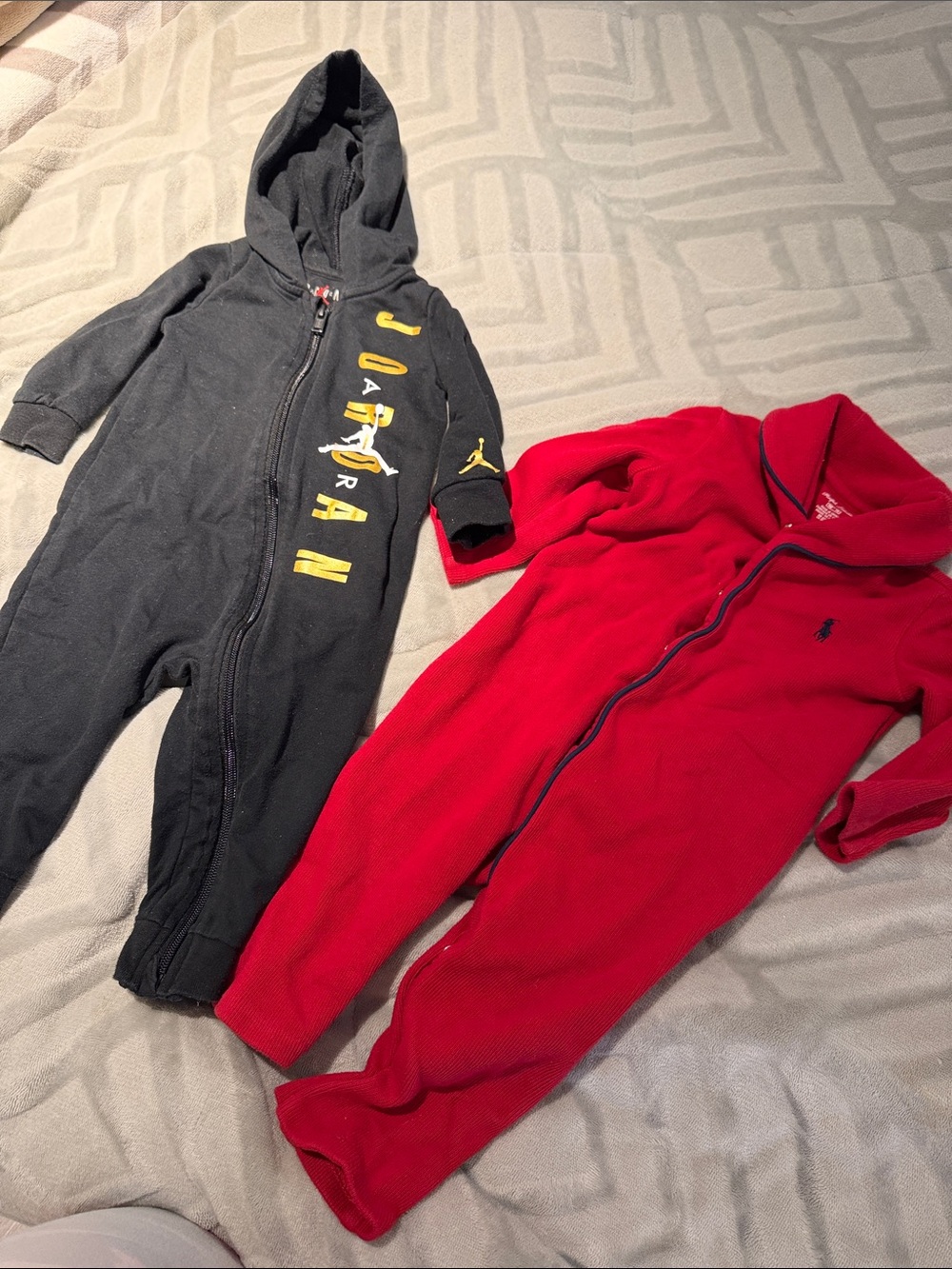 Polo by Ralph Lauren Red Zip-Front Kids One-Piece